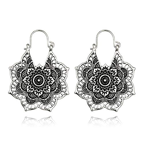 Shuda 1Par Mujer Pendientes Arete de Borla Cuelgan Pendientes Aretes Personalidad Pendientes Largos Aniversario Regalo Fiesta Uso Diario Accesorios (Plata)