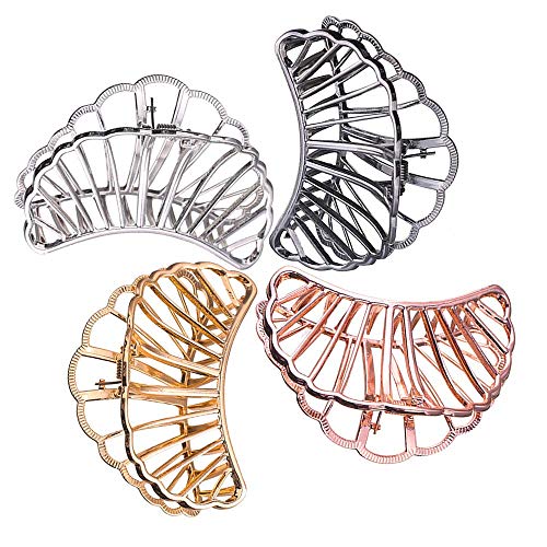 Shuxinmd Pinza para el Pelo Vintage Metal Pinza Clips Entrelazado Dientes Fuerte Tenencia Moda Anti-moho Para Fiesta Deporte O Diario Trajes Pilates O Crossfit Clase 4 Piezas Shuxinmd Pinza para el Pelo Vintage Metal Pinza Clips Entrelazado Dientes Fuerte Tenencia Moda Anti-moho Para Fiesta Deporte O Diario Trajes Pilates O Crossfit Clase 4 Piezas