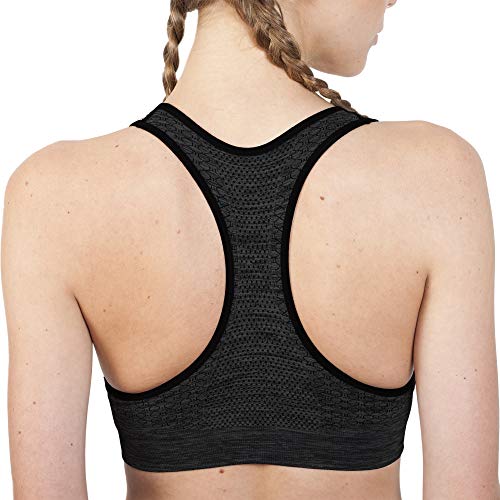 ShyaWorld Sujetador Deportivo Mujer. Suave,con Refuerzo y sin Costuras. Top con Tejido técnico (Negro, S) ShyaWorld Sujetador Deportivo Mujer. Suave,con Refuerzo y sin Costuras. Top con Tejido técnico (Negro, S)