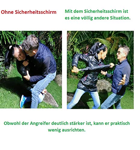 Sicherheitsschirm - Con curso de vídeo gratuito | Paraguas defensa irrompible de seguridad para mujeres | autodefensa | autodefensa | no requiere un entrenamiento prolongado.