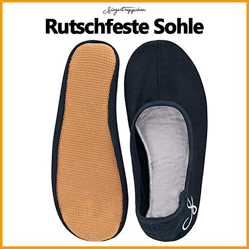 Siegertreppchen® - Zapatillas de ballet para niños y adultos, transpirables y antideslizantes, color Azul, talla 37 EU