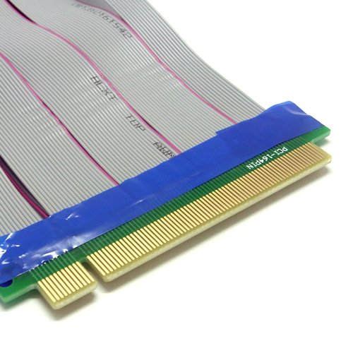 Sienoc PCI-Express PCI-E 16 X Tarjeta Elevadora Flexible Cinta Cable de extensión extensor Sienoc PCI-Express PCI-E 16 X Tarjeta Elevadora Flexible Cinta Cable de extensión extensor