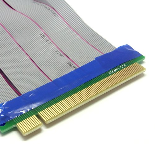Sienoc PCI-Express PCI-E 16 X Tarjeta Elevadora Flexible Cinta Cable de extensión extensor Sienoc PCI-Express PCI-E 16 X Tarjeta Elevadora Flexible Cinta Cable de extensión extensor