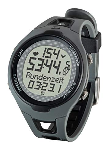 Sigma PC 15.11 - Pulsómetro analógico unisex (contador de caloriás, contador de 50 vueltas, frecuencia cardiáca), Gris, Talla única Sigma PC 15.11 - Pulsómetro analógico unisex (contador de caloriás, contador de 50 vueltas, frecuencia cardiáca), Gris, Talla única