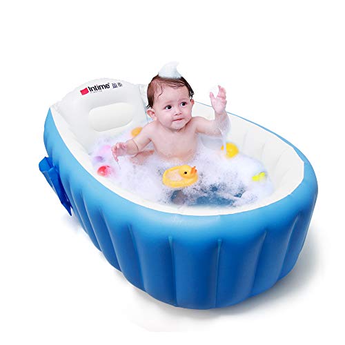 Signstek – Bañera hinchable, piscina hinchable, barreño para niños y bebés blanco azul Signstek – Bañera hinchable, piscina hinchable, barreño para niños y bebés blanco azul