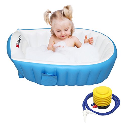 Signstek – Bañera hinchable, piscina hinchable, barreño para niños y bebés blanco azul Signstek – Bañera hinchable, piscina hinchable, barreño para niños y bebés blanco azul