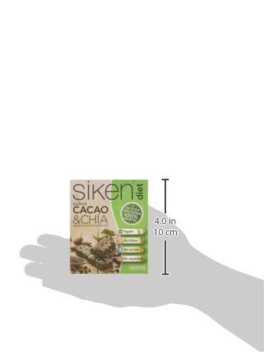 Siken Diet Proteína Vegetal - Barrita Cacao & Chía de 36 g. 140 Kcal/barrita. Caja con 4 unidades.