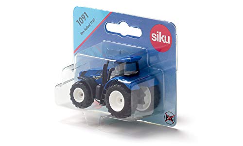 SIKU 1091, Tractor New Holland T7.315, Metal/Plástico, Azul, Cabina desmontable y enganche para remolque