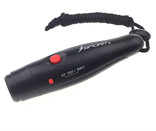 Silbato electrónico Handheld 2-Tone deporte emergencia supervivencia silbato con cordón para silbato Para el arbitro entrenador negro Silbato electrónico Handheld 2-Tone deporte emergencia supervivencia silbato con cordón para silbato Para el arbitro entrenador negro