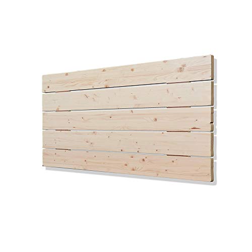 Silcar Home | Cabecero de Madera Modelo Avenco, 90 105 115 145 160cm, Transporte Incluido, Anclajes Incluidos | Cabecero para Camas de Madera Tipo Palet rústico (160 cm)