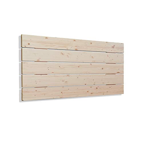 Silcar Home | Cabecero de Madera Modelo Avenco, 90 105 115 145 160cm, Transporte Incluido, Anclajes Incluidos | Cabecero para Camas de Madera Tipo Palet rústico (160 cm)