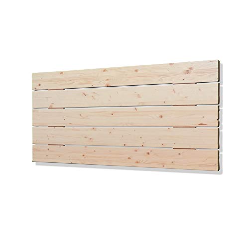 Silcar Home | Cabecero de Madera Modelo Avenco, 90 105 115 145 160cm, Transporte Incluido, Anclajes Incluidos | Cabecero para Camas de Madera Tipo Palet rústico (160 cm)