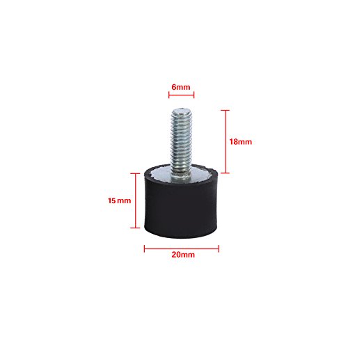 Silentblock, 4 piezas antivibración Silentblock amortiguadores aislante de goma soportes de aislamiento de vibración para coche barco (VD30 * 20 M8 * 23)