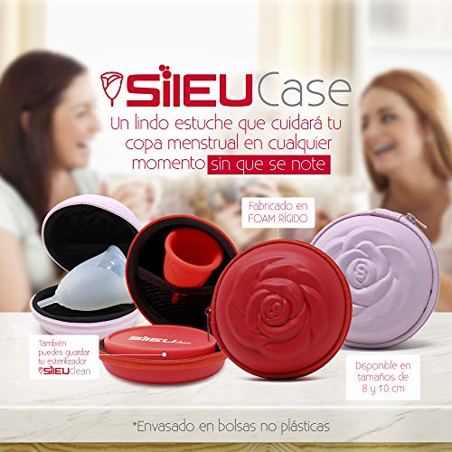 Sileu Case - Estuche para copas menstruales - Ideal para llevar tu tampón o copa menstrual de forma elegante y discreta en tu bolso o para viajes - Grande, 10 cm - Rojo Sileu Case - Estuche para copas menstruales - Ideal para llevar tu tampón o copa menstrual de forma elegante y discreta en tu bolso o para viajes - Grande, 10 cm - Rojo