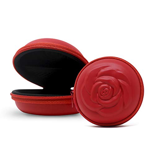 Sileu Case - Estuche para copas menstruales - Ideal para llevar tu tampón o copa menstrual de forma elegante y discreta en tu bolso o para viajes - Grande, 10 cm - Rojo