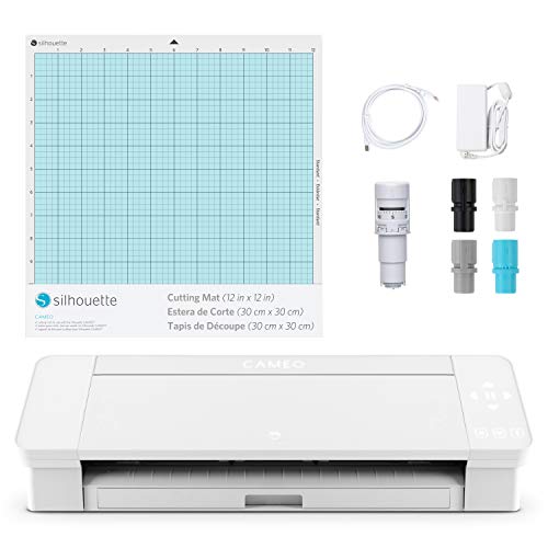 Silhouette America SILH-CAMEO-4-WHT-5T Silhouette Cameo 4 - Cortador (30,5 cm), Color Blanco Silhouette America SILH-CAMEO-4-WHT-5T Silhouette Cameo 4 - Cortador (30,5 cm), Color Blanco