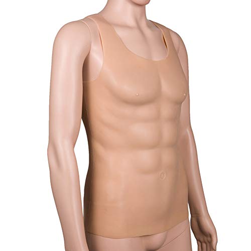 Silicona Falso Pecho Músculo Pecho Abdominal Medio Cuerpo Cuello Redondo Chaleco Muscular Falso Usable, para Accesorios De Maquillaje Cosplay, 4 Colores De Piel,Skincolor,3000g Silicona Falso Pecho Músculo Pecho Abdominal Medio Cuerpo Cuello Redondo Chaleco Muscular Falso Usable, para Accesorios De Maquillaje Cosplay, 4 Colores De Piel,Skincolor,3000g