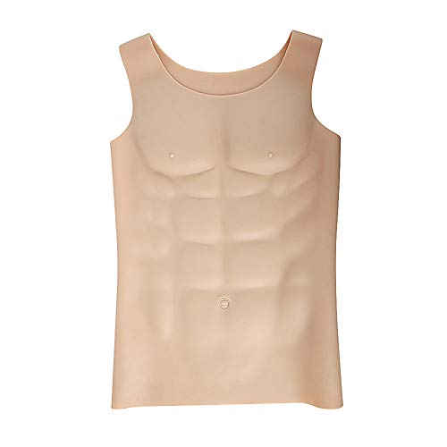 Silicona Falso Pecho Músculo Pecho Abdominal Medio Cuerpo Cuello Redondo Chaleco Muscular Falso Usable, para Accesorios De Maquillaje Cosplay, 4 Colores De Piel,Skincolor,3000g Silicona Falso Pecho Músculo Pecho Abdominal Medio Cuerpo Cuello Redondo Chaleco Muscular Falso Usable, para Accesorios De Maquillaje Cosplay, 4 Colores De Piel,Skincolor,3000g