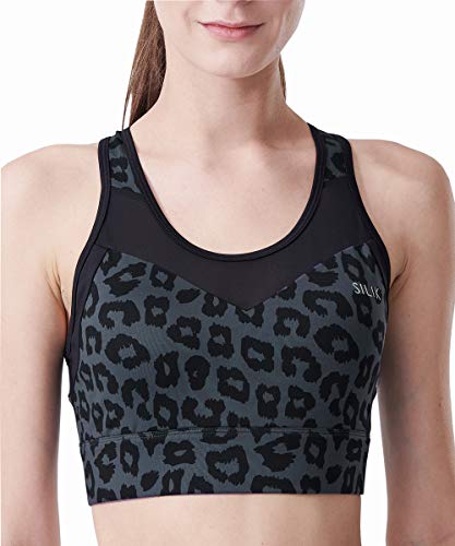 SILIK Sujetadores Deportivos para Correr para Mujer Sujetadores de Entrenamiento de Yoga de Alto Impacto para Mujer con Hebilla Leopardo L SILIK Sujetadores Deportivos para Correr para Mujer Sujetadores de Entrenamiento de Yoga de Alto Impacto para Mujer con Hebilla Leopardo L