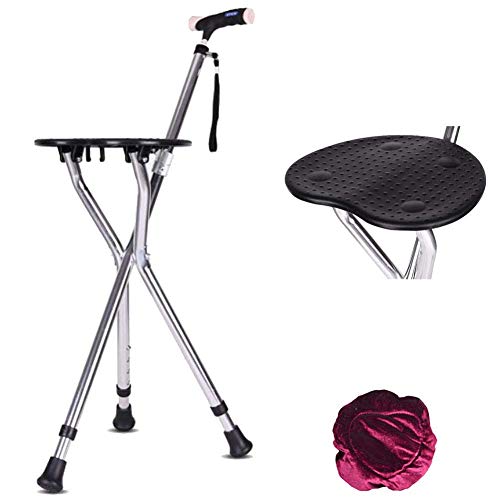 Silla de bastón, Asiento de bastón Taburete Plegable Ultraligero en Altura Ajustable 82-93 cm Fortalecer el Asiento de bastón Peso Neto: 0,9 kg Peso máximo del Usuario 200 kg para Silla de bastón, Asiento de bastón Taburete Plegable Ultraligero en Altura Ajustable 82-93 cm Fortalecer el Asiento de bastón Peso Neto: 0,9 kg Peso máximo del Usuario 200 kg para