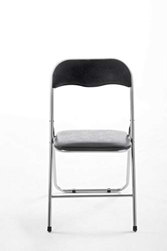 Silla De Conferencia Felix con Estructura de Metal I Silla para Academias Plegable I Silla Plegable con Respaldo & Sin Reposabrazos I Color:, Color:Negro/Plata Silla De Conferencia Felix con Estructura de Metal I Silla para Academias Plegable I Silla Plegable con Respaldo & Sin Reposabrazos I Color:, Color:Negro/Plata