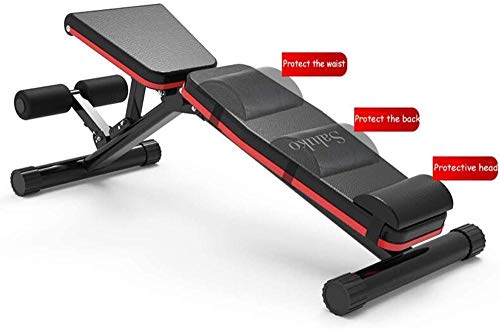 Silla de Ejercicios Banco con Mancuernas - Banco de Mancuernas Multifuncional Bancos de Pesas Ajustables Banco de Sentadillas Ejercicio Abdominal Tabla de Abdominales Uso de Gimnasio en casa Negro E