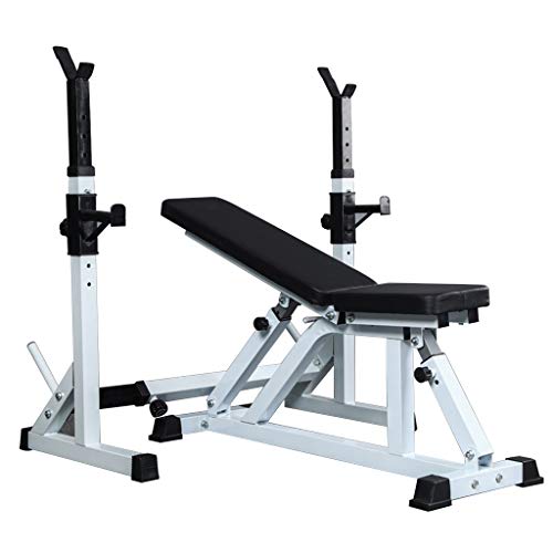 Silla de Fitness Rack de Cuclillas Table Peso Tabla Abdominal Multifuncional hogar Rack de Cuclillas Press de banca Rack Cama Peso Peso Estante Bancos (Color : Black)