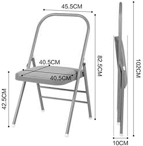 Silla de Oficina Sillas Plegables Friends of Meditation Silla para Yoga Prop para Yoga Asana y Yoga restaurativo sin Respaldo Durable Fuerte (Color: Rojo 1)