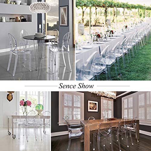 Silla Ghost 4PCS Sillas de comedor Silla de tocador de maquillaje transparente, Silla auxiliar de comedor Ghost Style, Silla moderna - Desmontable y apilable (transparente, 4 piezas) Silla Ghost 4PCS Sillas de comedor Silla de tocador de maquillaje transparente, Silla auxiliar de comedor Ghost Style, Silla moderna - Desmontable y apilable (transparente, 4 piezas)