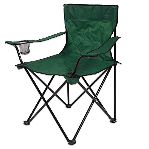Silla Plegable de Camping Verde de Acero para Playa Garden - LOLAhome Silla Plegable de Camping Verde de Acero para Playa Garden - LOLAhome