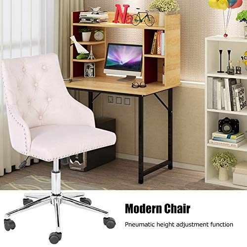 Sillas de escritorio, ergonómicas para escritorio, silla ejecutiva suave y ajustable con respaldo giratorio de 360°, silla giratoria con base cromada y ruedas para casa, oficina, d