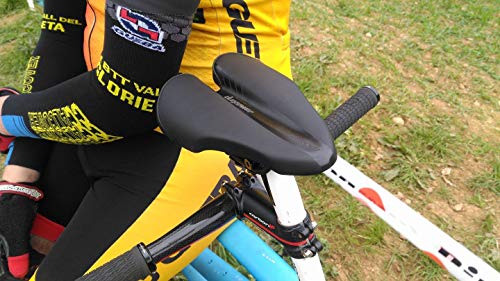 Sillin Bicicleta MTB Antiprostatico – Sin Punta Carretera Modelo Arrow 2021 Apto Montaña Triatlon Sin Nariz Hombre Mujer Ciudad Negro Acero