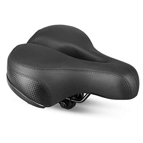 Sillín de Bicicleta, Asiento de Bicicleta Almohadilla a Prueba de Golpes, Cojín para Bicicleta de Piel Sintético Suave Adecuado para Bicicletas de Montaña Sillín de Bicicleta, Asiento de Bicicleta Almohadilla a Prueba de Golpes, Cojín para Bicicleta de Piel Sintético Suave Adecuado para Bicicletas de Montaña