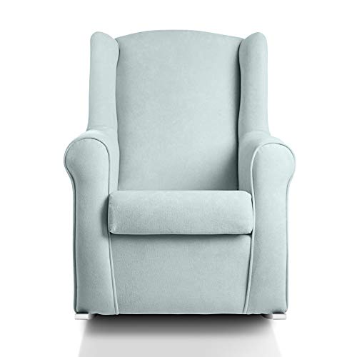 Sillon orejero balancin blanco CARLA (Sillon lactancia)Sillón tapizado antimanchas acualine color Verde Agua. Mecedora para dormitorio, salon o habitacion de bebe Sillon orejero balancin blanco CARLA (Sillon lactancia)Sillón tapizado antimanchas acualine color Verde Agua. Mecedora para dormitorio, salon o habitacion de bebe