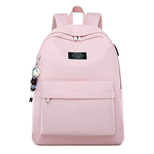 Silver Tulip Mochila para portátil Universidad Hombros Niños Escuela Bolsas de Libros Mochila para niñas (Rosa, Medio con Puerto USB)