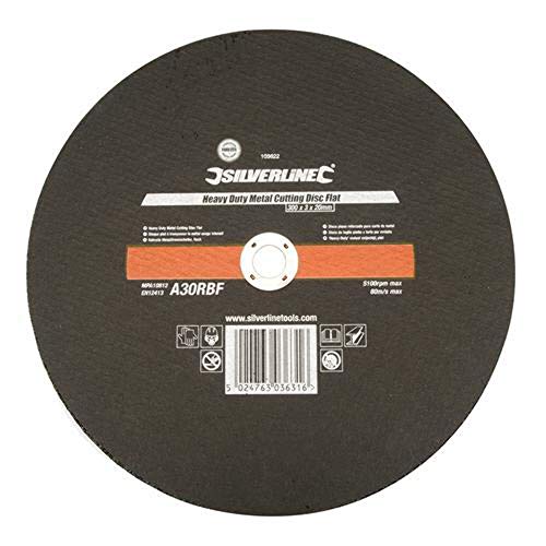 Silverline 103622 - Disco plano reforzado para corte de metal (300 x 3 x 20 mm)