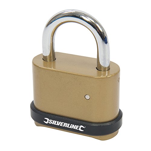 Silverline 472645 - Candado de acero galvanizado con combinación de 4 dígitos (50 mm) Silverline 472645 - Candado de acero galvanizado con combinación de 4 dígitos (50 mm)