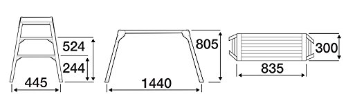 Silverline 537366 Plataforma de Aluminio, Plata