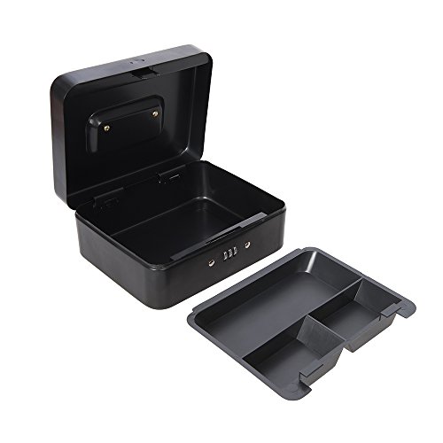 Silverline 732370 Caja de Seguridad con combinación de 3 dígitos, Negro Silverline 732370 Caja de Seguridad con combinación de 3 dígitos, Negro
