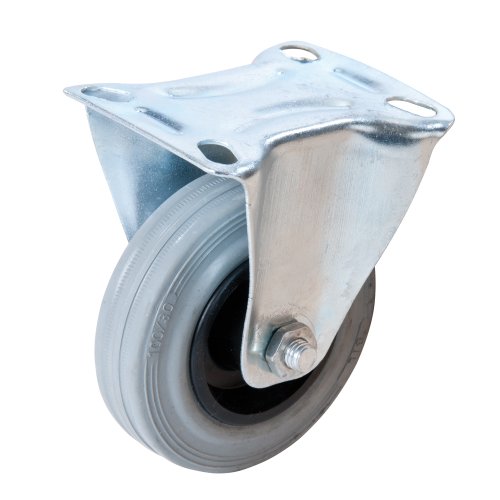 Silverline Tools FIXMAN 926633 - Rueda Fija de Goma (125 mm, 100 kg) Silverline Tools FIXMAN 926633 - Rueda Fija de Goma (125 mm, 100 kg)