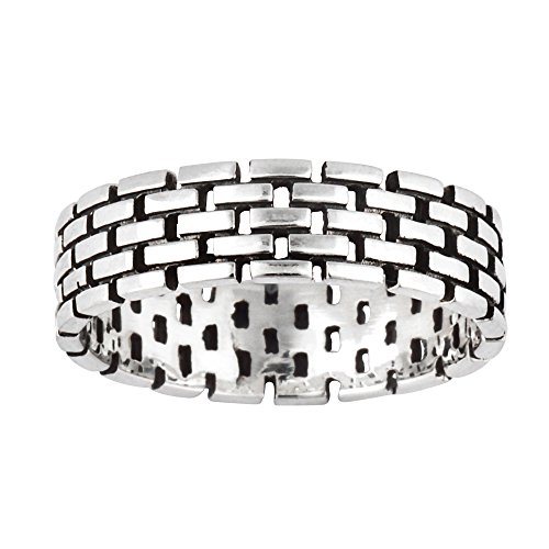 Silverly Anillo Hombres Mujeres en Plata de Ley .925 Desing Cubre Pared Ladrillo Piedra Silverly Anillo Hombres Mujeres en Plata de Ley .925 Desing Cubre Pared Ladrillo Piedra