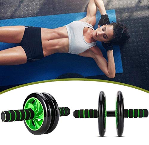 SIMEIXI Rodillos Abdominales, Rueda de Ejercicio Abdominal, Entrenador de Fuerza Abdominal, con una Almohadilla Extra Gruesa para la Rodilla. (Verde)