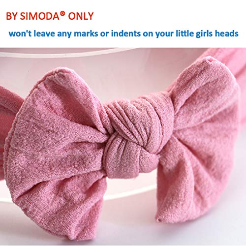 Simoda Joyfeel's Store Cintas para el pelo de Nylon para bebés Turbante Knotted Girls Hairband Super suave y elástica Wrap para recién nacidos Toddle para niños (Pack of 8#1)