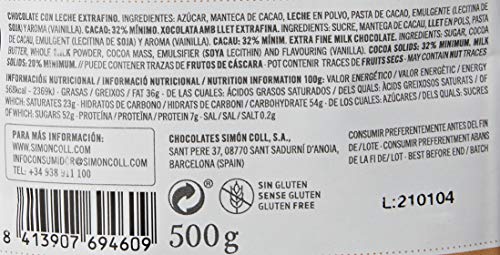 Simón Coll - Gotas de Chocolate con Leche 500g Simón Coll - Gotas de Chocolate con Leche 500g