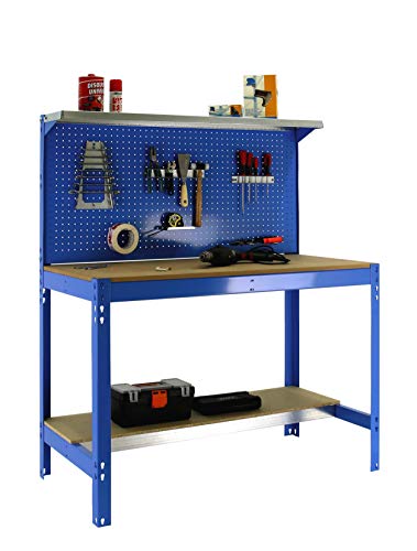 Simonrack 8435104946855 BANCO DE TRABAJO, AZUL/MADERA, 1445x1210x610 Simonrack 8435104946855 BANCO DE TRABAJO, AZUL/MADERA, 1445x1210x610