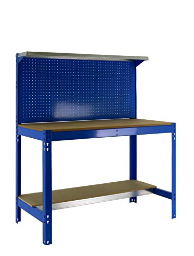 Simonrack 8435104946855 BANCO DE TRABAJO, AZUL/MADERA, 1445x1210x610