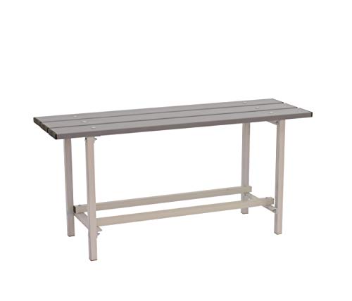 Simonrack 9043315475 Banco de vestuario en acero, 1500 x 475 x 320 mm, Gris