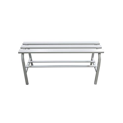 Simonrack 9043315475 Banco de vestuario en acero, 1500 x 475 x 320 mm, Gris