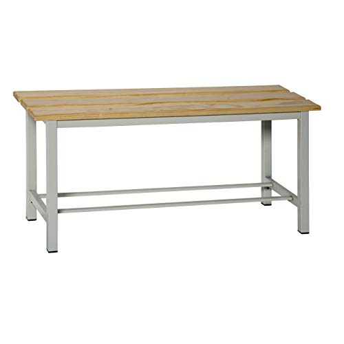 Simonrack 90438D1000 Banco desmontado, 1000 x 475 x 320 mm, Gris/madera