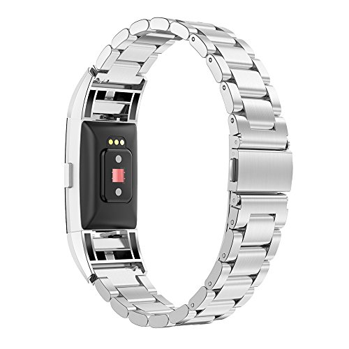 Simpeak Correa Compatible con Fitbit Charge 2 (5.5-8.1 Pulgadas), Correa de Acero Inoxidable Reemplazo Wristband Pulseras de Repuesto Bandas Compatible con Fitbit Charge 2 Fitness,Plata Simpeak Correa Compatible con Fitbit Charge 2 (5.5-8.1 Pulgadas), Correa de Acero Inoxidable Reemplazo Wristband Pulseras de Repuesto Bandas Compatible con Fitbit Charge 2 Fitness,Plata